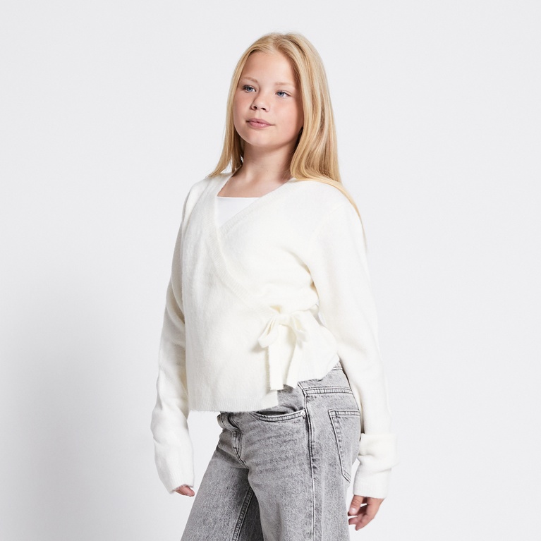 Wrap knit sweater "Bettan" Offwhite 2
